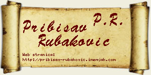 Pribisav Rubaković vizit kartica